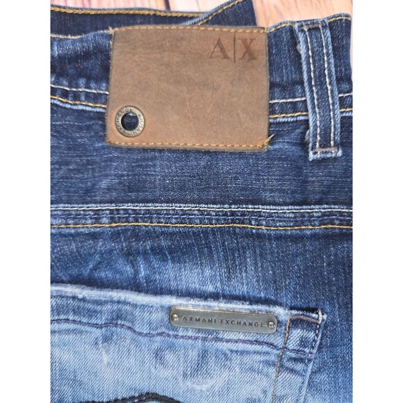 Armani Exchange Mens Blue Denim Jeans 29 x 28 Slim Fit Made In USA - Picture 5 of 8